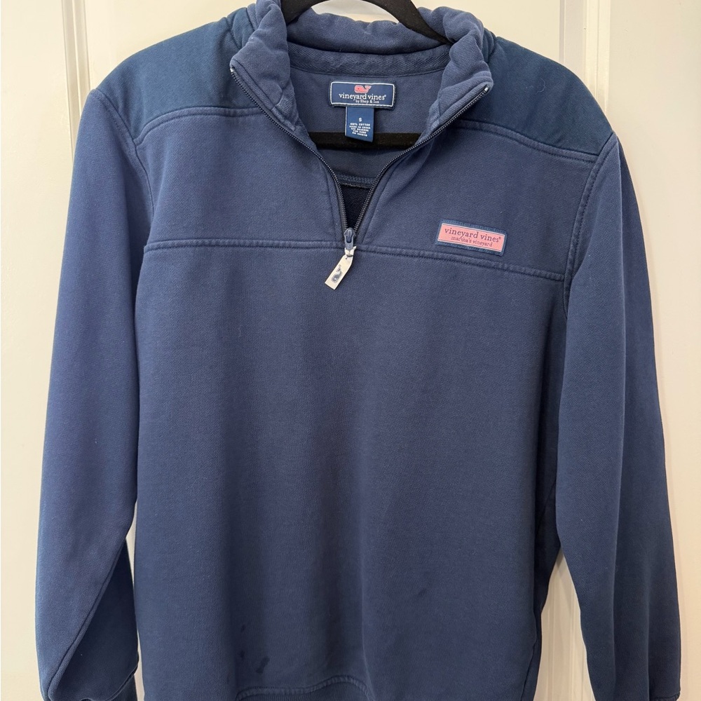 Vineyard Vines Men's Navy Quarter Zip Sweater